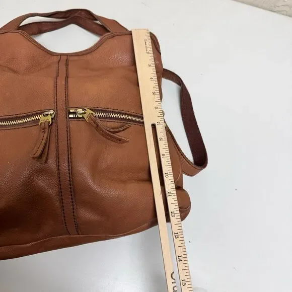 Fossil Erin Foldover Tote Shoulder Crossbody Bag Satchel Hobo Leather - Picture 11 of 16